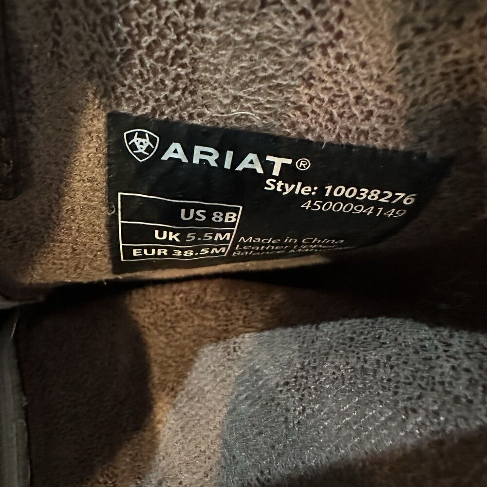 Ariat Lonestar Brown Turquoise Leather Boots Women’s Size 8 - Picture 7 of 7